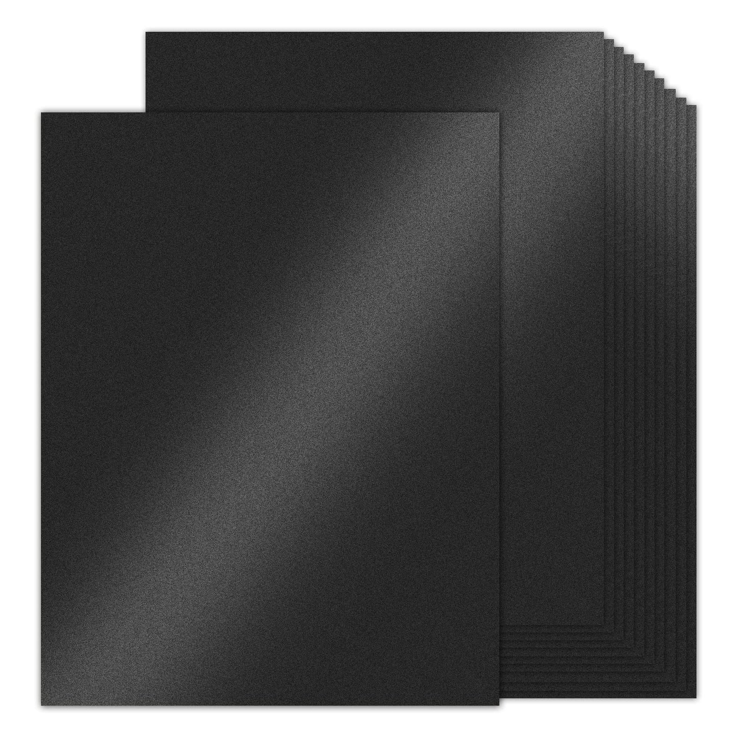100 Sheets Black Shimmer Cardstock 8.5 x 11 Metallic Paper, Goefun 80lb Halloween Card Stock Letter Size Sheets for Invitations, Scrapbooking, Crafts, Graduations