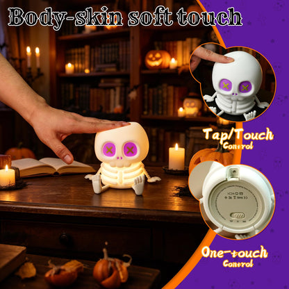 Skull Night Light for Kids Room, Skeleton Lamp,Halloween Decor Night Light