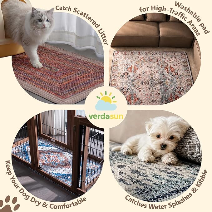 Washable Pee Pads for Dogs, Reusable Puppy Potty Training Pads, Ultra-Absorbent Thick Waterproof Leak-Proof Non-Slip Pads & Mat for Crate, Playpen, Floor, Whelping & Housebreaking , 2 Pack 36"x48"