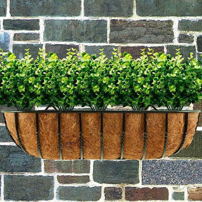 Mxespoir 3Pcs 24“ Coco Liners for Planters, Pre-Formed Trough Coconut Fiber Liner Replacement for Window Box, Fence Flower Baskets, Garden Flower Pot (24 inch 3PCS)