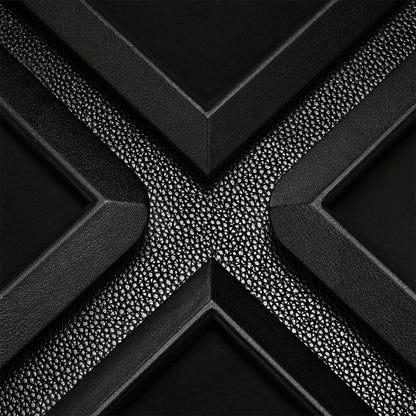 Oirlv Black Leather Jewelry Display Tray with Microfiber Lining, Premium Square Corner Organizer