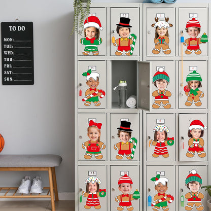 60pcs Christmas Theme Cutouts Gingerbread Man Bulletin Board Decoration Xmas Gingerbread Man Paper Cut-Outs Classroom Decor for Xmas Classroom DIY Craft Photo Wall Door Christmas Winter Party Supplies