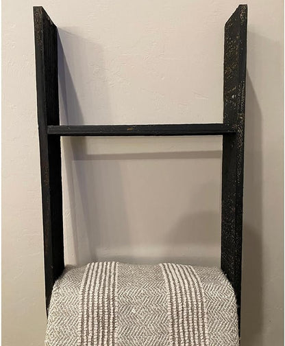 BarnwoodUSA Reclaimed Wood Bookcase Ladder (5 Foot, Black)
