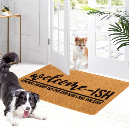 Funny Outdoor Non-Slip Coir-Doormats - 17"x30" Entrance Front-Door Mats Welcome Home Decor