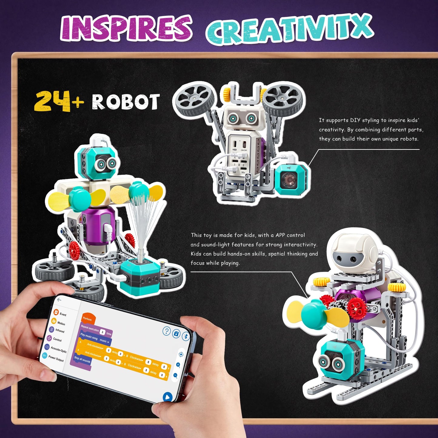 24-IN-1 STEM Circuit Science Experiments Robotics Kits Toys for Kids Ages 8-12 9-12, 10 11 12 Year Old Boys Gifts Toys, STEM Kit Toy for 10 11 12 Year Old Boys Gift, Gifts for Teen Boys Girls