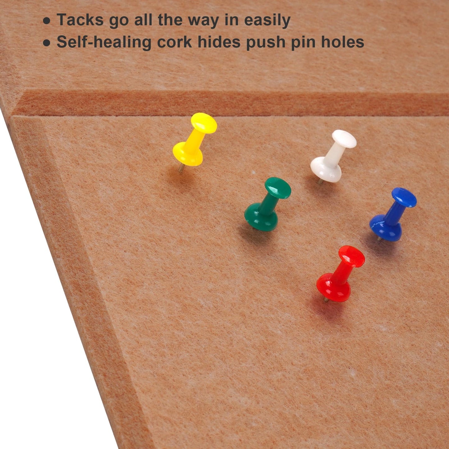 Large Cork Board Alternative 48" X 36" Bulletin Board - 12 Pack Removable Felt Wall Tiles with 30 pushpins, Large Cork Boards for Walls Cork Board for Office Pin Board Tack Board - Mauvey Pink