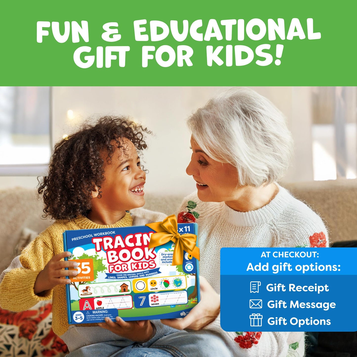 Preschool Learning Activities - Letter Tracing Books for Kids Ages 3-5 - Toddler Handwriting Practice - Learning Books for 4 Year Olds, Educational Learning Toys for 3 Year Old - 4 Year Old Boy Toys