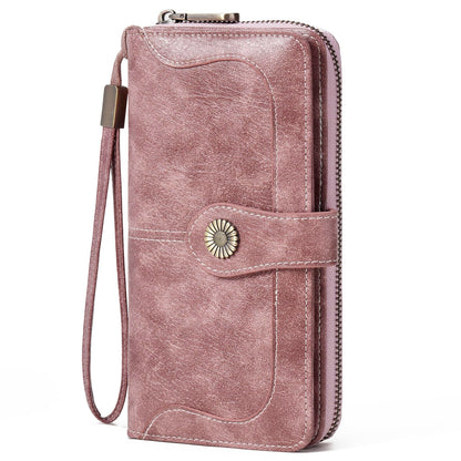 FALAN MULE Womens Wallet RFID Blocking Large Capacity Bifold Leather Credit Card Holder with Zipper Pocket Purse