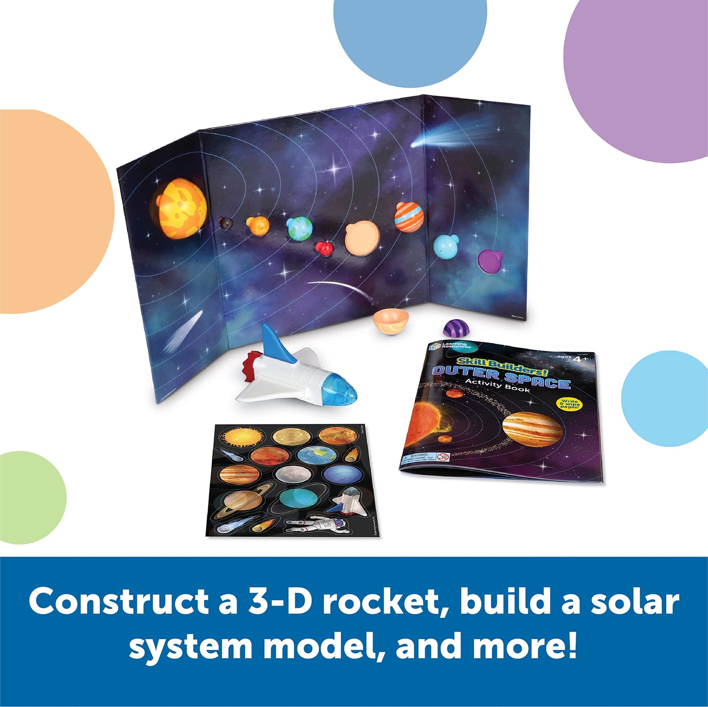 Learning Resources Skill Builders! Outer Space Activity Set - 17 Pieces, Ages 4+, Preschool Science, STEM Toys, Toddlers Homeschool Montessori, Gifts for Boys and Girls