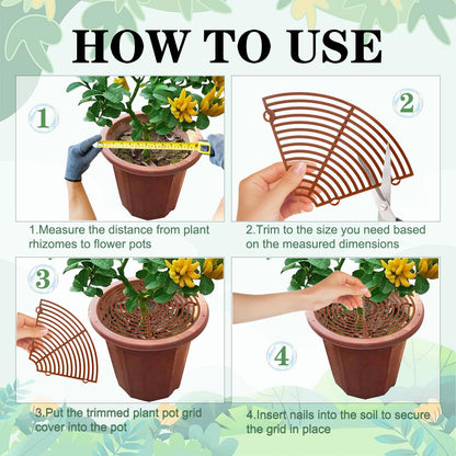 SGYUNQ Plant Pot Grid Soil Protector Covers Cuttable Flower Protector