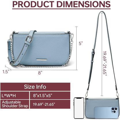 Goinsound Small Crossbody Bags for Women Cute cross body bag Leather Crossbody Handbags Crossbody Purse Blue