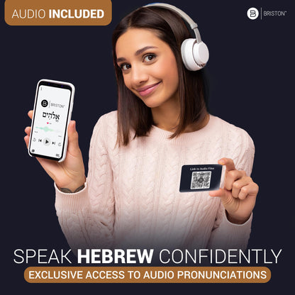 Briston Biblical Hebrew Terms Flashcards – 75 Hebrew Words with English & Scripture Verses – Audio Pronunciations Included – Learn Biblical Hebrew Language & Study Old Testament Vocabulary