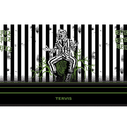Tervis Beetlejuice Triple Walled Insulated Tumbler Travel Cup Keeps Drinks Cold & Hot, 30oz with Straw Lid, Stainless Steel