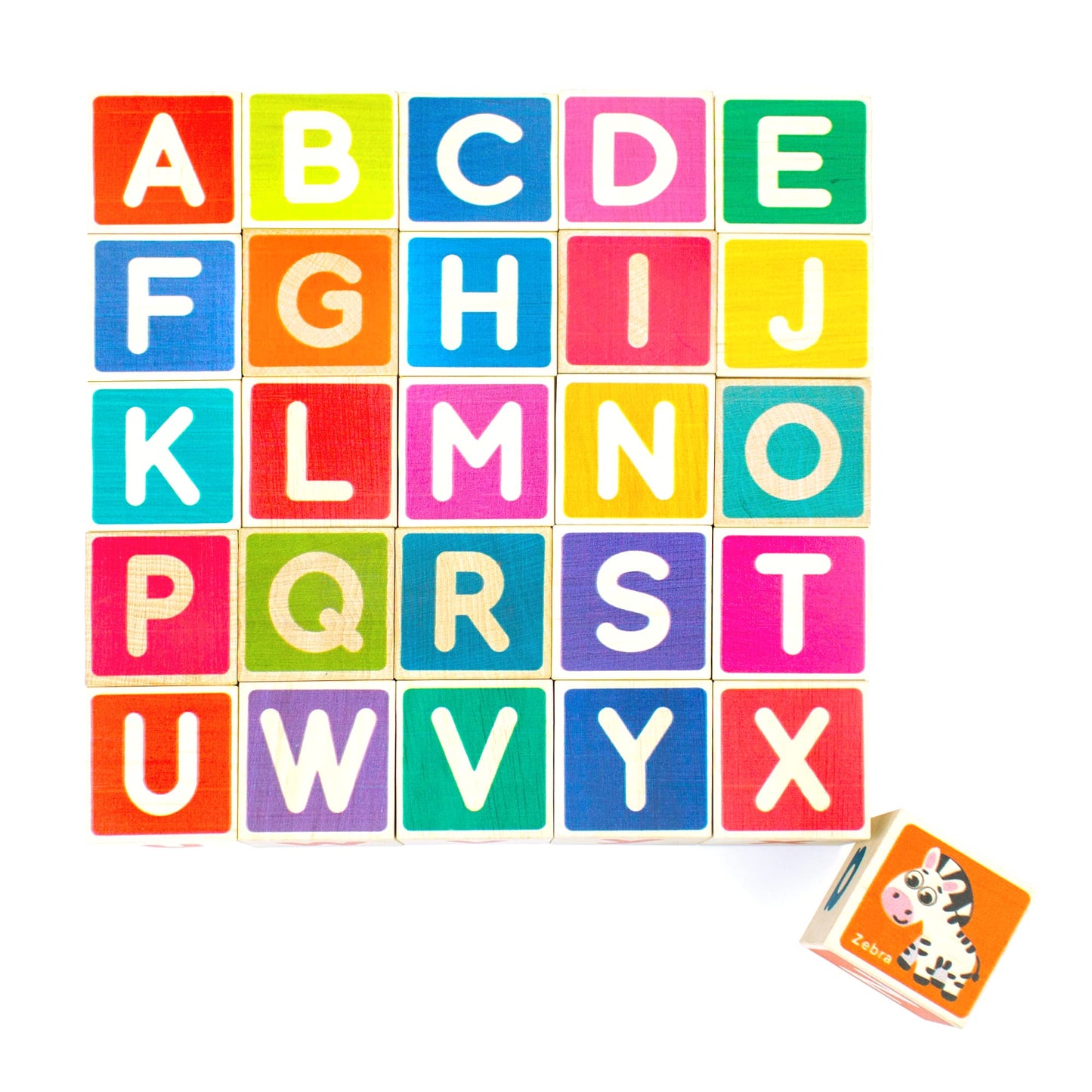 QUOKKA Wooden Blocks for Toddlers 1-3 - 26 Counting ABC Learning Baby Blocks for Kids 3-5 Year Olds Stacking Alphabet Wood Toys for 2-4 Ages - Developmental Toys with Letters Numbers from 12-18 Month