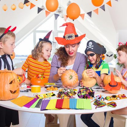 Fancy Land 36 Sets Halloween Crafts for Kids Ages 3-5 Foam DIY Bookmarks Craft Kit Halloween Party Favors for Kids Classroom Activities