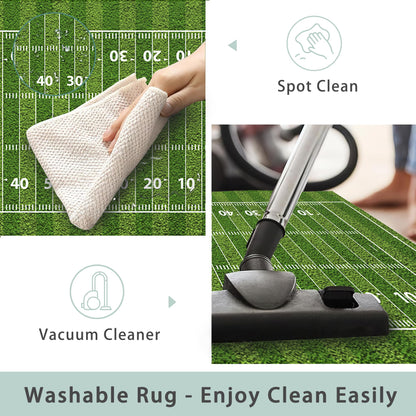 Front Door Mat, American Football Field Indoor Outdoor Entrance, Welcome Mats, Non-Slip Door Mats, Low Profile Front Door Mat,Entryway Mat for Porch Patio 17''x30''
