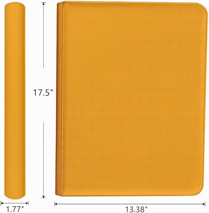 1000+ Pockets Trading Card Binder, 16 Pocket Ringless Side Loading Card Holder Album, Trading Card Album Fit for YuGiOh, MTG, TCG, Game Cards, Sports Cards, Business Cards (Yellow)