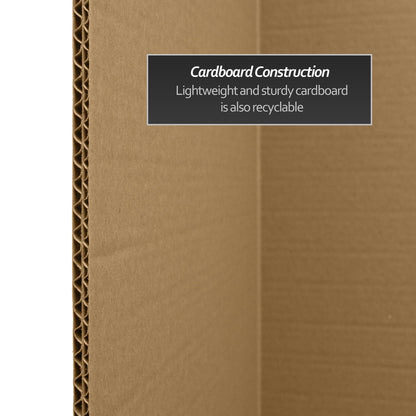 6 ft. Tall Brown Temporary Cardboard Folding Screen - 4 Panel