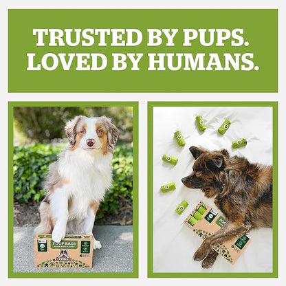 Pogi's Compostable Poop Bags – Leak-Proof, Extra-Large, Made with Plants – 9 Rolls (135 Bags)