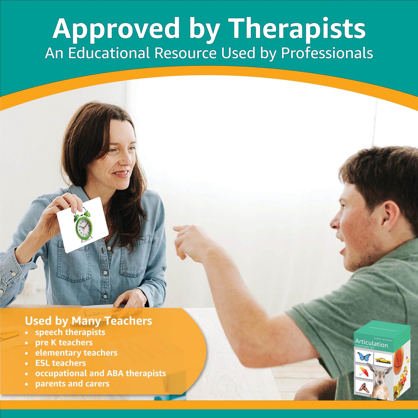 Picture My Picture Articulation Flash Card Set – Speech Therapy Tool for Vocabulary, Communication & Thinking, Scratch-Resistant with Activity Guide, Suitable for Education, ESL & ABA – Set of 210