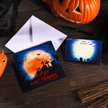 VIVIKEN Halloween Cards, Pop Up Lights Up Halloween Cards with Horror Sound