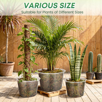 WTXHOP 15 Pack 8/10/12 Inch Large Clear Nursery Pots with Drainage Hole, Plastic Plant Pots for Seedling Flower Vegetable, Indoor Outdoor Gardening, Used as Liner Inside Decorative Pot (8 10 12 inch)