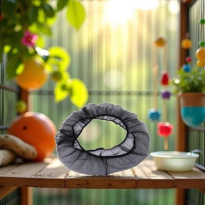1Pc Black Small Bird Cage Cover,Small Birdcage Seed Catcher Guard Net Cover,Nylon Pet,Airy Gauze Birdcage Accessories Mesh Net,Dust,Bonsai Protection Pet Supplies