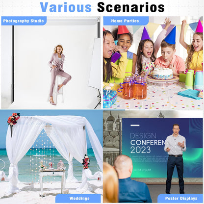 TOCRETOARE Pipe and Drape Backdrop Stand 10FT x 10FT, Adjustable Backdrop Stand Heavy Duty, Background Stand, Backdrop Stand for Parties, Photography, Wedding, Birthday Decoration
