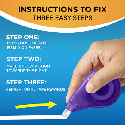 BIC Wite-Out EZ Correct Tear-Resistant Correction Tape with 39.3 ft of Tape, 10-Count Pack in White