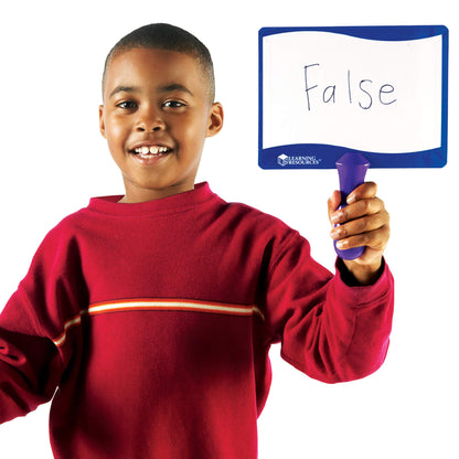 Learning Resources Write-on / Wipe-off Answer Boards, Set of 10 Erasable Boards, Ages 6+