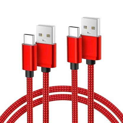 Basesailor USB Type C Charger Cable 3.3FT 2Pack,Nylon Charging Power Cord for iPhone 17 16 15 Max,Samsung Galaxy S25,Moto Z4 G7 G8 G9 Play Power G Pro Fast Stylus,Motorola Razr Edge One 5G,Steam Deck