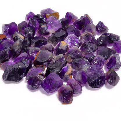 Gemkora 100 carats Raw Amethyst Rough Gemstone, Natural Crystals, Healing Stones, Wholesale Lot, Jewelry Making Supply, 10 to 16mm, 8 to 10pcs