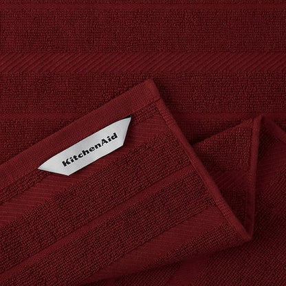 KitchenAid Albany Kitchen Towel 4-Pack Set, Smoked Paprika Red/White