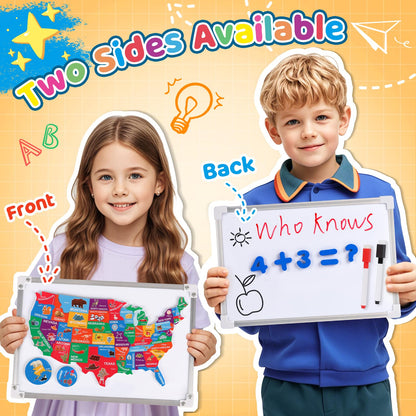 Alritz Pretend Teacher Playset, Role Pretend Play Kids School Toys Kit Include Map, Calendar, White Board Boys Girls Toys, Birthday Gift for Ages 5 6 7 8 9 10 11 12 13+