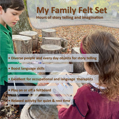 My Felt Story - My Multicultural Family Felt Set, 62 Precut Felt Pieces, for Social Stories and Learning