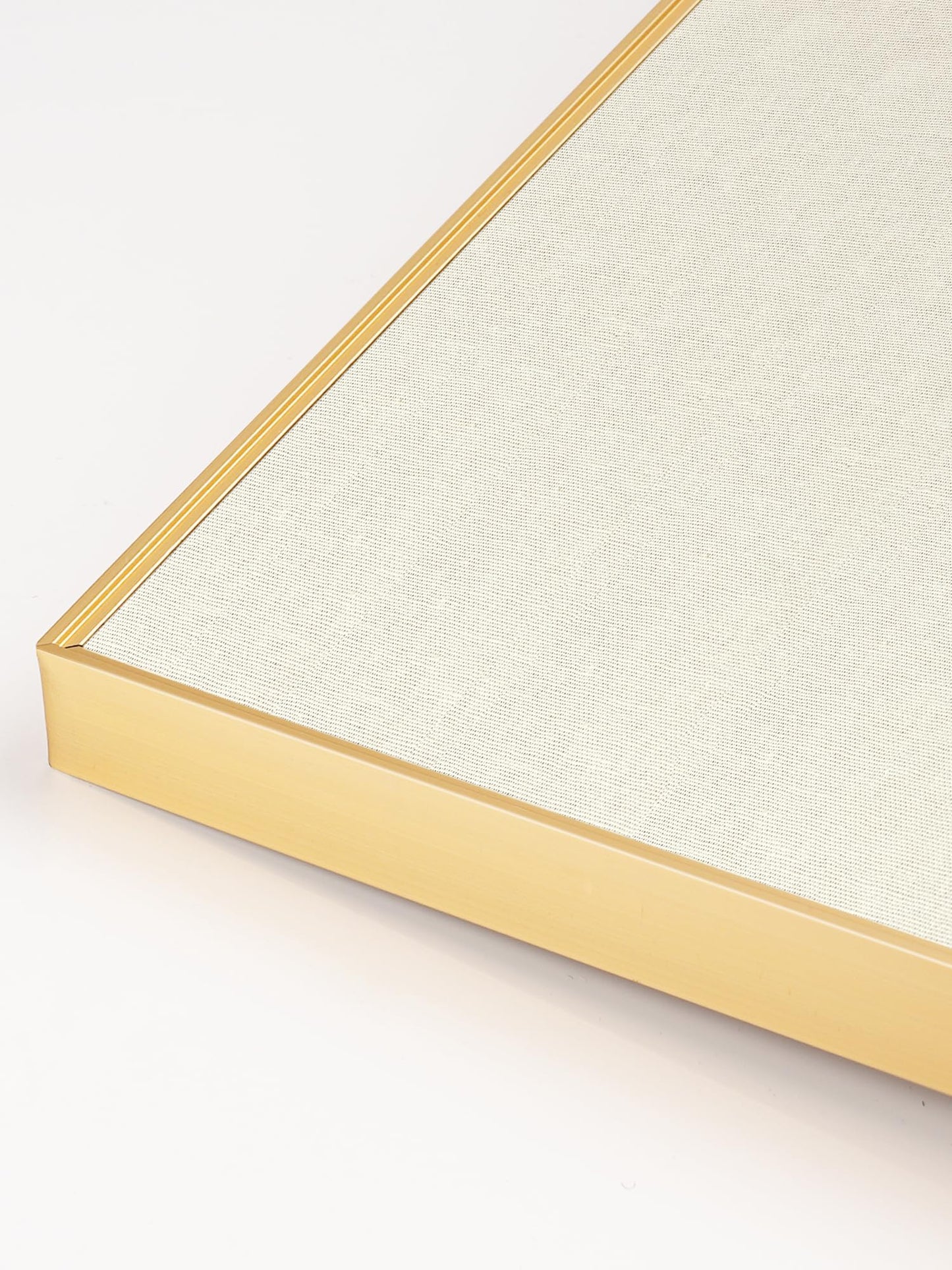 Lightomorrow Bulletin Board 30 x 20 inches, Oatmeal White Pin Board Vision Board, Golden Aluminum Framed Fabric Cork Board with 10 Push Pins