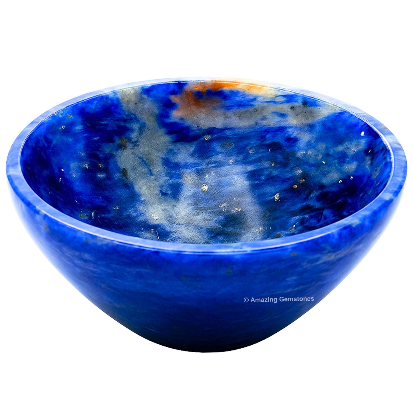 Sodalite Crystal Bowl - 2 Inch Decorative Bowls for Room and Home Decor - Gemstone Healing Crystals for Elegant Display, Positive Energy Balance and Gift