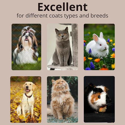 Removes Loose Fur & Tangles Fast | Dog & Cat Slicker Brush | Bamboo Deshedding Tool for All Coat Types | Gentle & Eco-Friendly Grooming