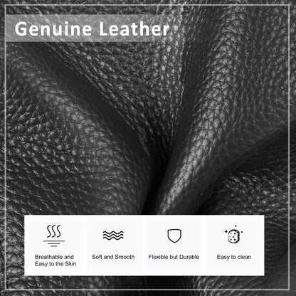 befen Black Genuine Leather Tote Bag for Women Work, Women's Leather Shoulder Bags Purses Satchel Handbags with Top Handles Work Purse