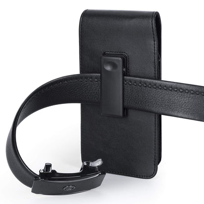 BECPLT Phone Holster for Apple iPhone 17 Pro 16/15/14/13/12/11 Pro Leather Belt Case,Swivel Clip Pouch Holster Belt Clip Case for Galaxy S25 S24 S23 S22 S21 Google Pixel 5 4a 5G 4 LG -Black
