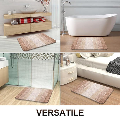 OLANLY Large Bathroom Rugs Mat 45x27, Extra Soft Absorbent Microfiber Bath Rugs, Rubber Backing, Quick Dry, Machine Washable Bath Mats for Bathroom Floor, Tub and Shower, Home Decor Accessories, Beige
