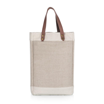 LEGACY - a Picnic Time brand - Pinot Jute 2 Bottle Insulated Wine Bag - Wine Tote Bag - Wine Gift Bag, (Beige)