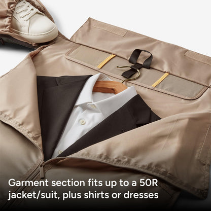 Halfday Convertible 2-in-1 Premium Garment Duffel Weekender Bag 45L: Wrinkle-Free Travel (Hanging Suit Compartment, Shoe Pockets, Trolley Sleeve), Balistic Nylon Carry-on, Pacific