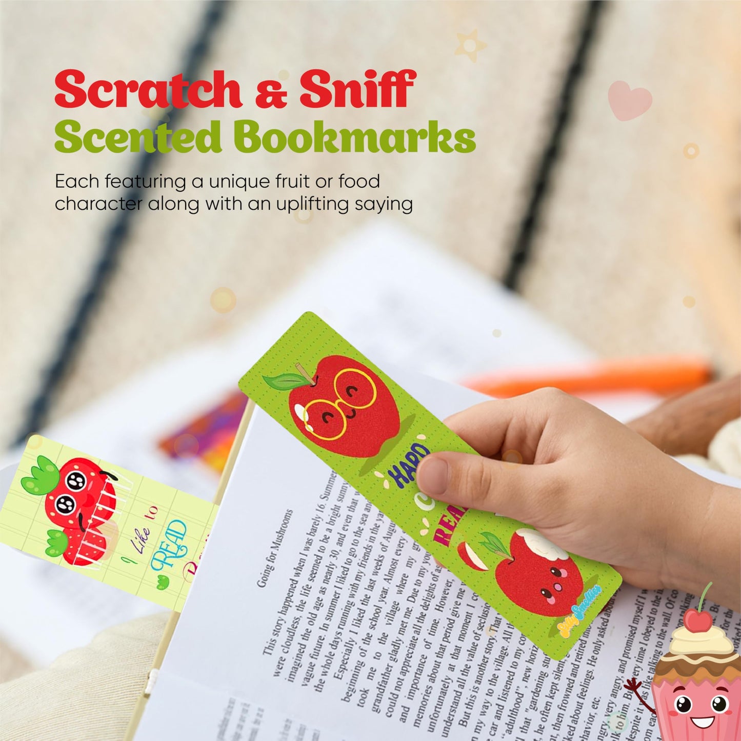 SillySmellies Large Sized Scratch and Sniff Scented Bookmarks, 10 Styles – Fun Smelly Bookmarks for Kids, Teachers, Reading Rewards, Classroom Incentives, & Party Favors (Teacher Pack, 60 Pieces)