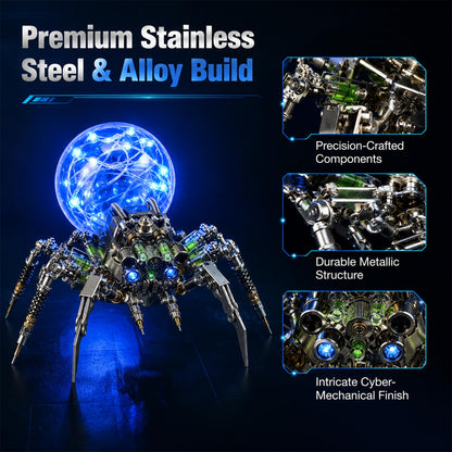 3D Metal Puzzle for Adults,Spider Puzzle Building Set，3D Metal Model Kit, Brain Teaser Puzzles DIY Assembling for Stress Relief - High end Men's Gift