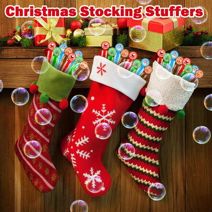 Bulk Winter Party Favors Toys Gifts for Kids 64 Pack,Holiday Mini Bubble Wands Non Candy Treats Trinkets Goodie Bag Stocking Stuffers Fillers for Toddlers,Easter Classroom Prizes Games for Students