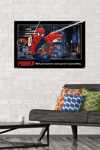Trends International Marvel Comics - Spider-Man - Power Wall Poster, 22.375" x 34", Premium Unframed Version