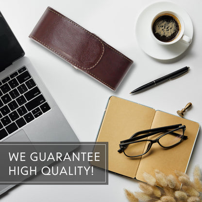Orsus PU Leather Hard Eyeglass Case with Belt Clip, Felt Lining Glasses Case, Belt Waist Case for Sunglasses Reading Glasses F5015BR
