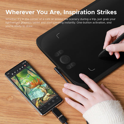 Ugee Drawing Tablet Pad,Digital Graphics Tablets M808 10x6 Inch, 8192, 8 Shortcut Keys, Digital Art for Paint, Sketch,Design, Teaching&Study for PC/Mac/Computer/Chrome Os/Android, Student,Kids Gift