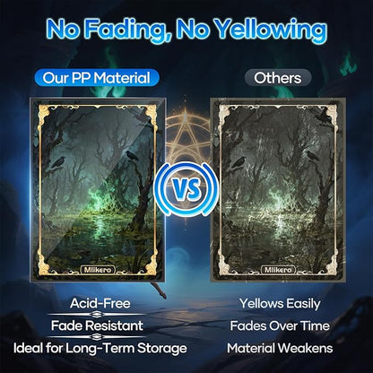 1000 Counts Black Card Sleeves, Matte Card Sleeve Deck Card Protectors, Trading Card Sleeves Fit for MTG, TCG and Sports Cards